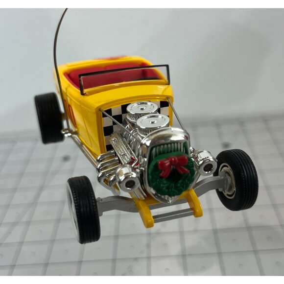 Ford Other - Yellow Hot Rod Christmas Ornament Lights Music 1932 Ford Little Deuce Coupe